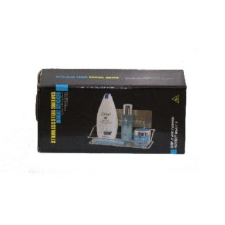 Полка для ванной прямоугольная на липучке 25*11,5*13см