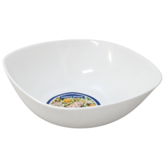 Bol de sticla-ceramica alba, patrata D17cm
