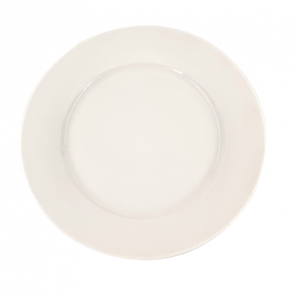 Тарелка плоская белая D19,5см 1