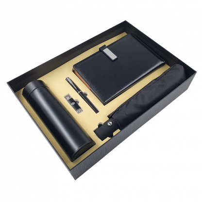 Набор мужской блокнот, ручка, зонт, термос, USB-Flash 38*27см 2