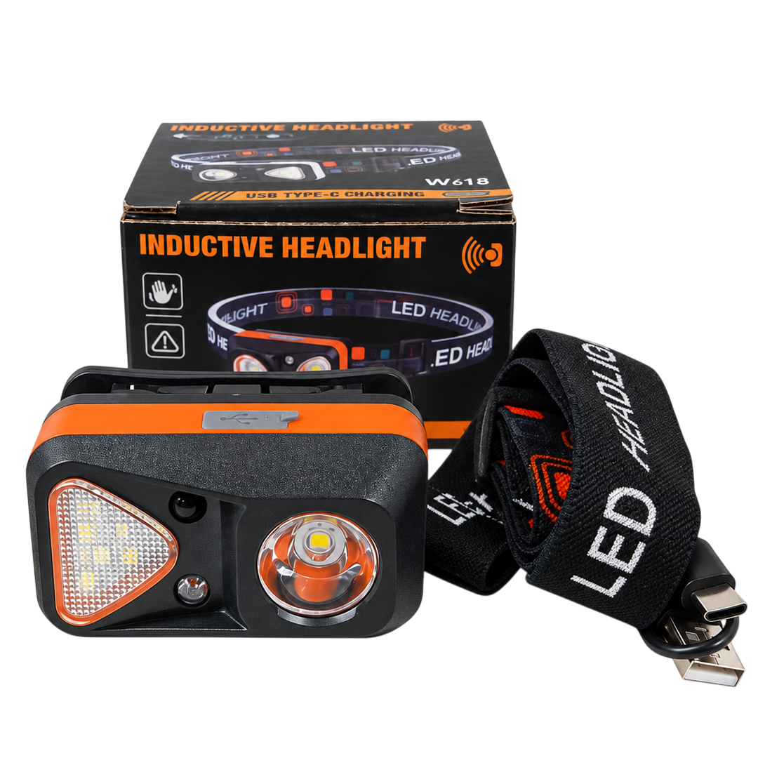 Lanterna pe cap cu incarcator USB, 7 functii 4/10h