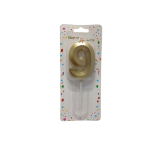 Luminare p/u tort - cifra 9 aurie