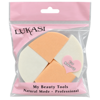 Bureta cosmetic triunghi doua culori 4buc Lukasi