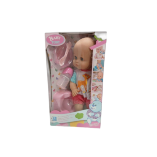 Papusa pups cu oala si accesorii 30cm Baby Toby