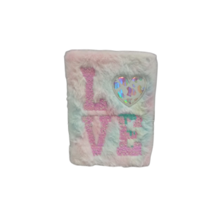 Carnet 21*15cm pufos, o culoare , LOVE