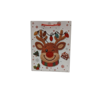 Sacosa p/u cadou carton jucarii de anul mix desene, Merry Christmas 26*18*12cm