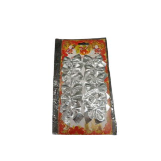 Fundita decorativa de Anul Nou 12buc 5,5cm argintii