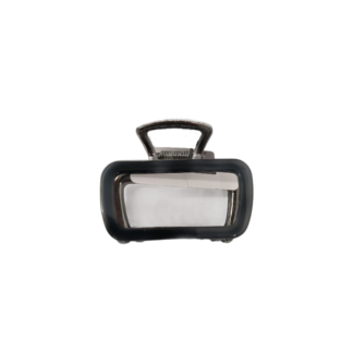 Agrafa crab metal 6,5cm dreptunghiulara, isertie mat