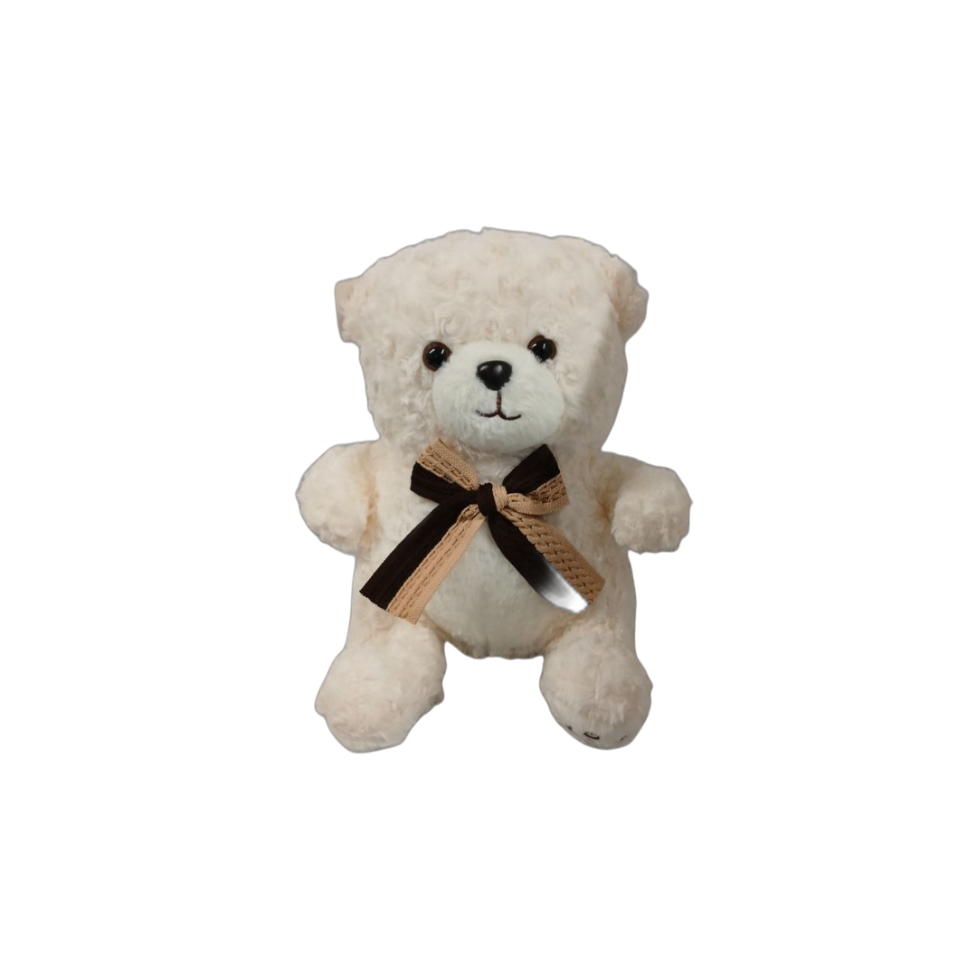 Игрушка мягкая мишка с вязаным бантом 35см (2404) 26-10