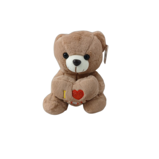 Jucarie moale urs cu inima I Love You 22cm
