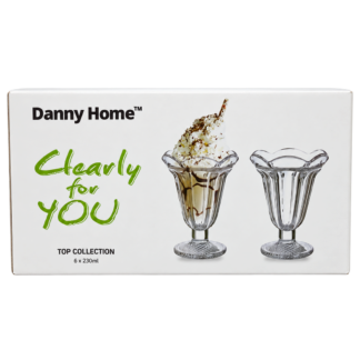Set boluri de sticla pu inghetata 6buc 230ml Danny Home