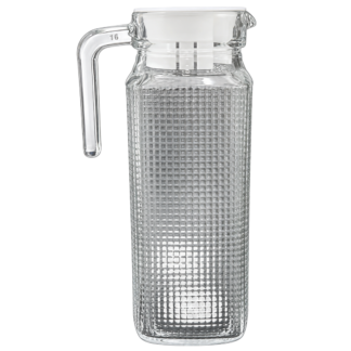 Ulcior din sticla patrate mici cu capac 25*8,5cm Danny Home