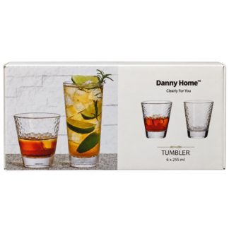Set pahare de sticla 6buc 255ml Danny Home