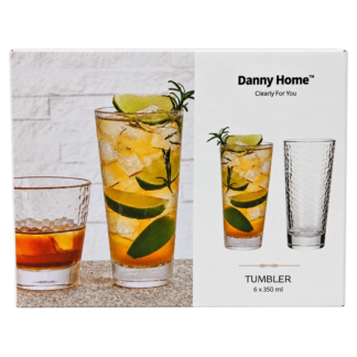 Set pahare de sticla 6buc 350ml Danny Home