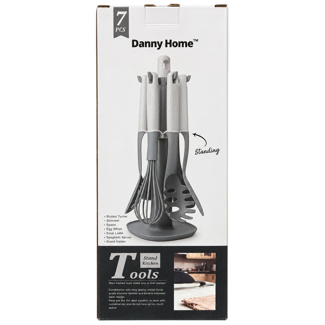 Set ustensile de bucatarie 7art.silicon, miner plastic Danny Home - Сleber