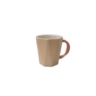 Cana de ceramica, colorata din afara, miner invirtit, 8,5*9cm