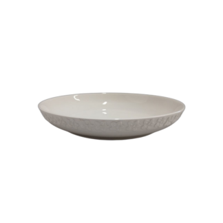 Farfurie ceramica alba ,marginea flori mici D20cm