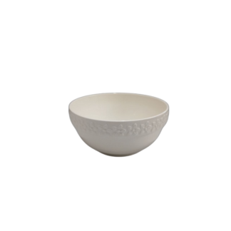 Piala ceramica alba ,marginea flori mici 15.5*7cm