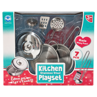 Set de vesela metal 7art. in cutie