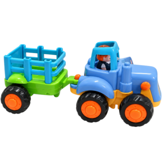 Tractor din plastic cu remorca 15cm Danny Home