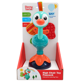 Jucarie dezvolt. paun cu ventuza 20cm Danny Home
