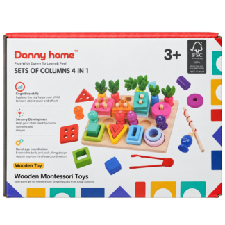 Jucarie dezvolt. din lemn Sets of Columns 4&1 Danny Home