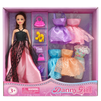 Papusa cu rochii si accesorii 34cm Danny girl