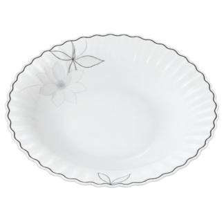 Farfurie de ceramica, plata D21cm marg.sura floare