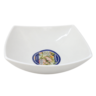 Farfurie ceramica adinca alba patrata D24*7,5cm Danny Home