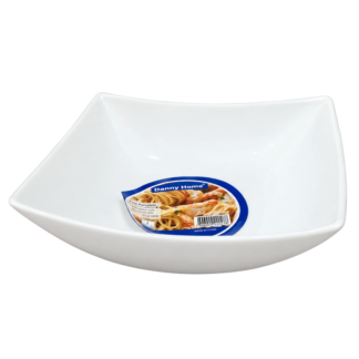 Farfurie ceramica adinca alba patrata D19,5*5cm Danny Home