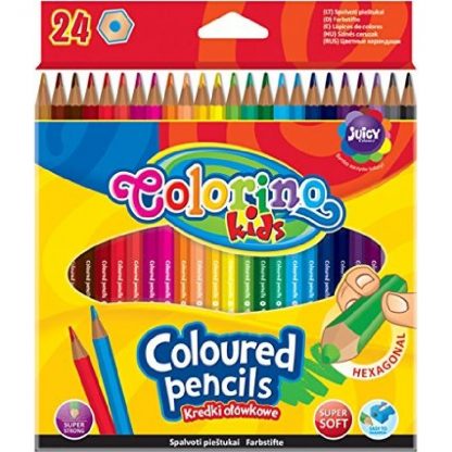 Creioane hexagonale 24 culori Colorino (Patio) 1