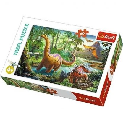 Puzzle Trefl 60 piese Dinosaurs 33*22cm 4+ 1