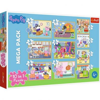 Puzzle Trefl 10 in1 20/35/48p.Peppa Pig 22,3*15,6/16,7*15,6см 4+ 90383 1