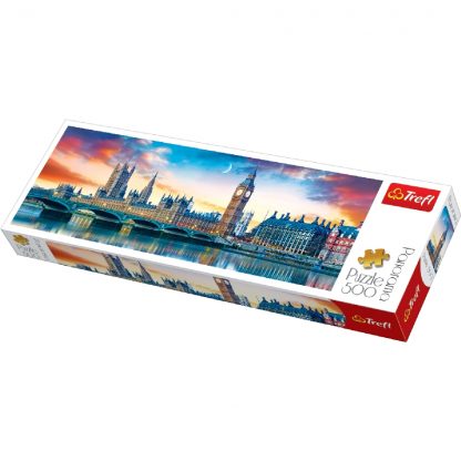 Puzzle Trefl 500 piese Panorama Big Ben and Palace of Westminster 66*23,7cm 1