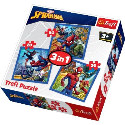 Puzzle Trefl 3in1 50/36/20 piese Spider-Man 20*19,5cm 3+ 1