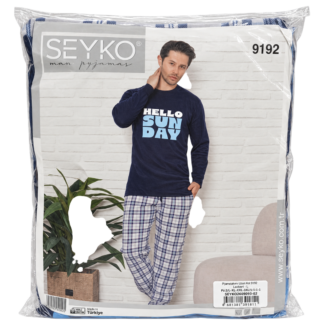 Pijama p/u barbati, min.lunga, mar.2XL-4XL HelloSunday