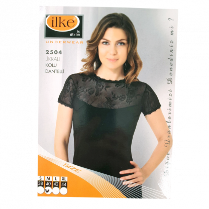 Футболка женская раз.M-L-XL вверх кружева 2504 - Сleber