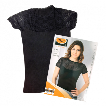 Футболка женская раз.M-L-XL вверх кружева 2504 - Сleber