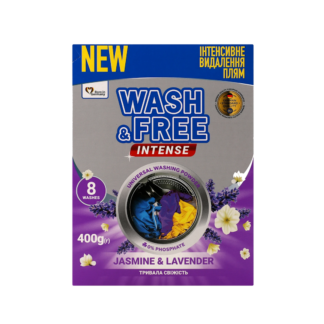 Стиральный порошок Wash&Free 400g универсальный, жасмин и лаванда